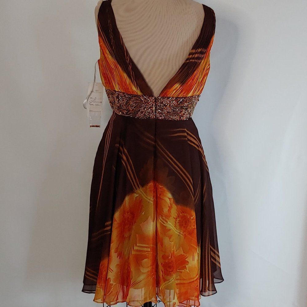(33) New Priscilla Collection Beaded Floral Sun Dress - Picture 3 of 4